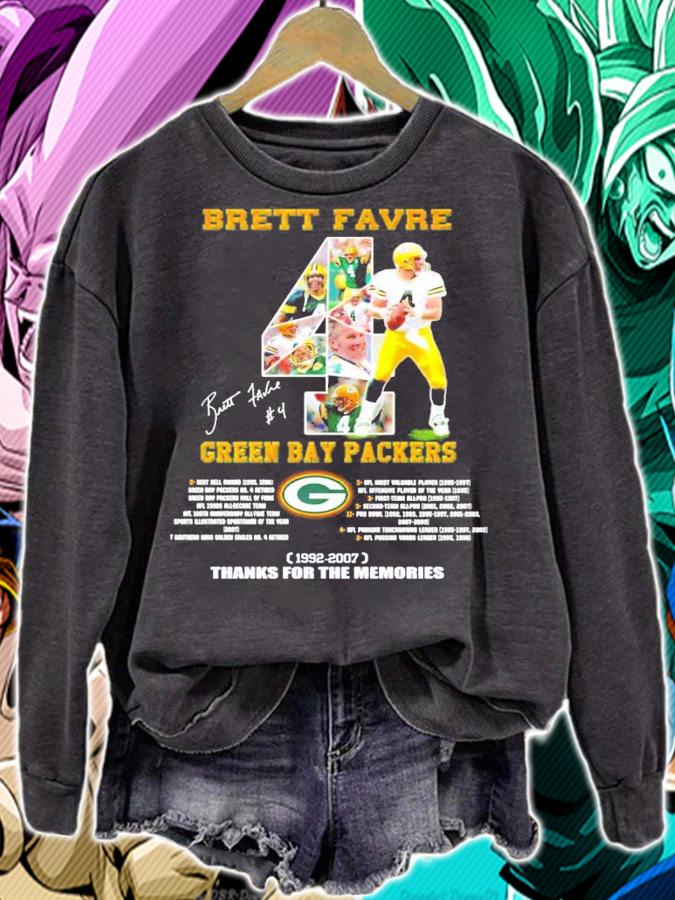 Brett Favre Green Bay Packers 1992-2007 thanks for the memories shirt sweatshirt