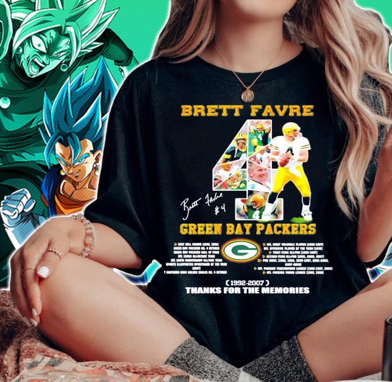 Brett Favre Green Bay Packers 1992-2007 thanks for the memories shirt woman shirt