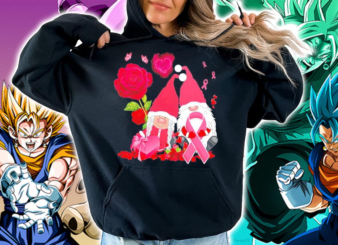Couple Gnome Valentine Breast Cancer shirt hoodie