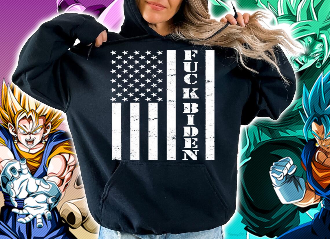 Fuck Biden American Flag T-Shirt hoodie