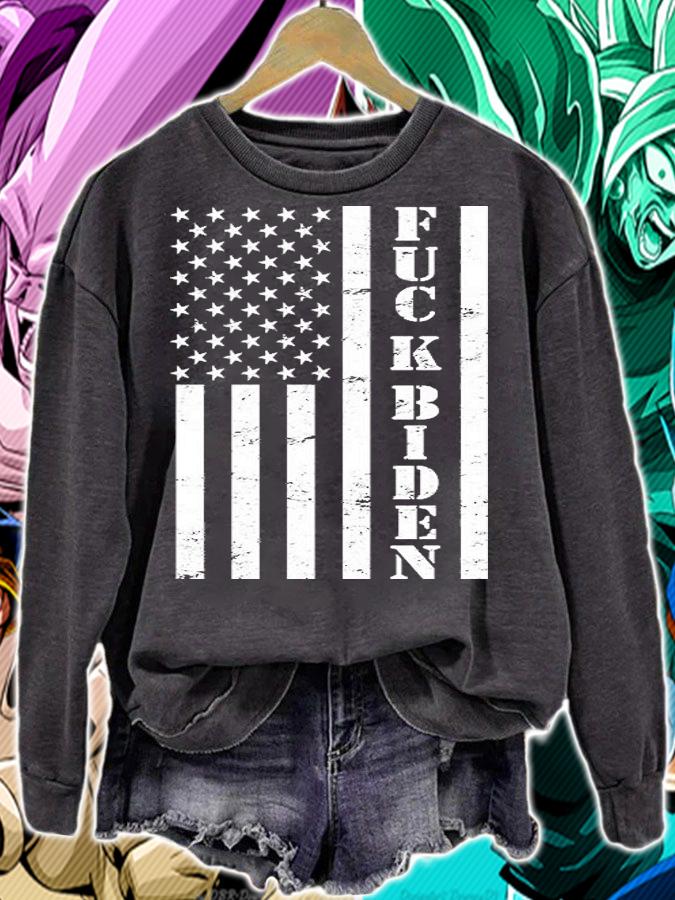 Fuck Biden American Flag T-Shirt sweatshirt