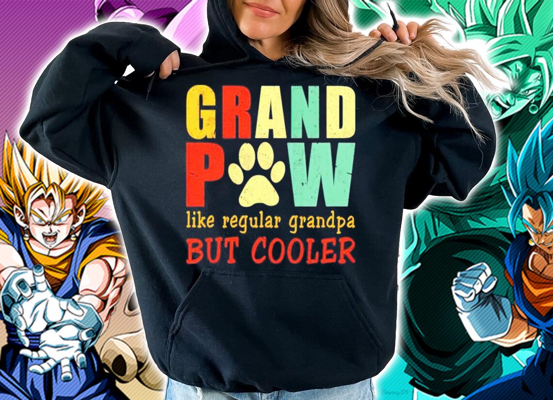 Grand paw like regular grandpa but cooler vintage shirt hoodie