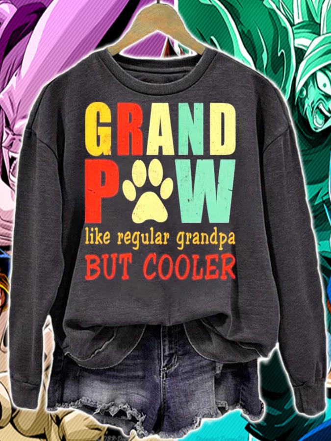 Grand paw like regular grandpa but cooler vintage shirt sweatshirt