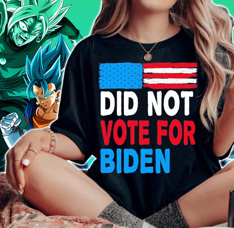 I Did Not Vote For Biden Funny Anti Biden Impeach Biden USA Flag shirt woman shirt