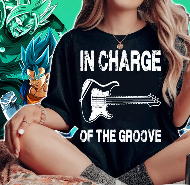 In charge of the groove Guitar shirt woman shirt