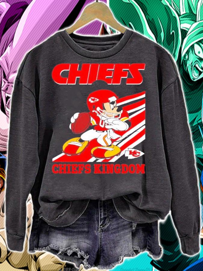 Kansas City Chiefs Slogan Chiefs Kingdom Mickey Mouse NFL shirt sweatshirt