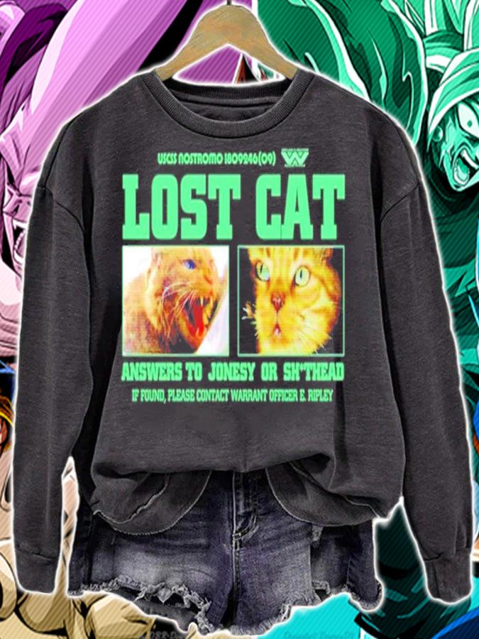 Lost Cat Answers to Jonesy or shithead shirt sweatshirt