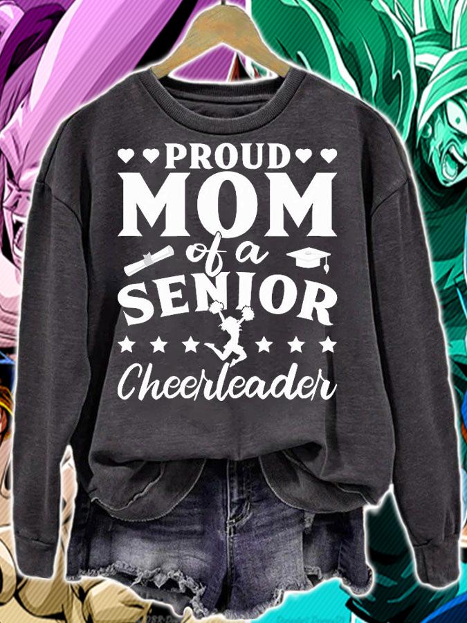 Proud Mom Of A Senior Cheerleader Cheerlead T-Shirt sweatshirt