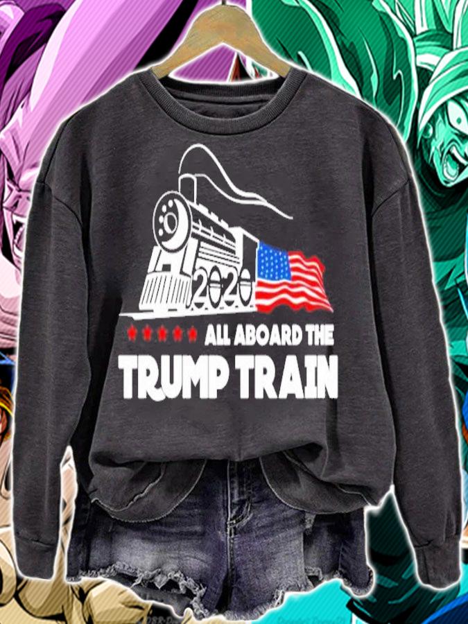 All aboard the Trump train 2020 shirt sweatshirt