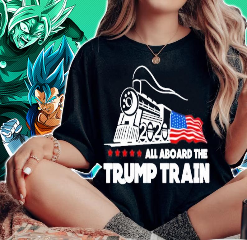 All aboard the Trump train 2020 shirt woman shirt
