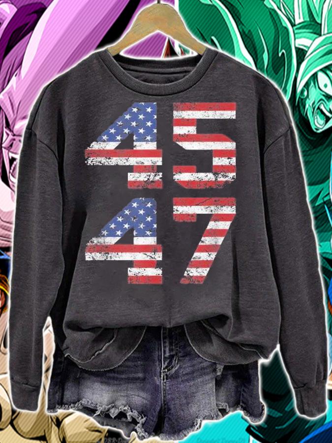 American Flag Trump 45 47 patriotism shirt sweatshirt