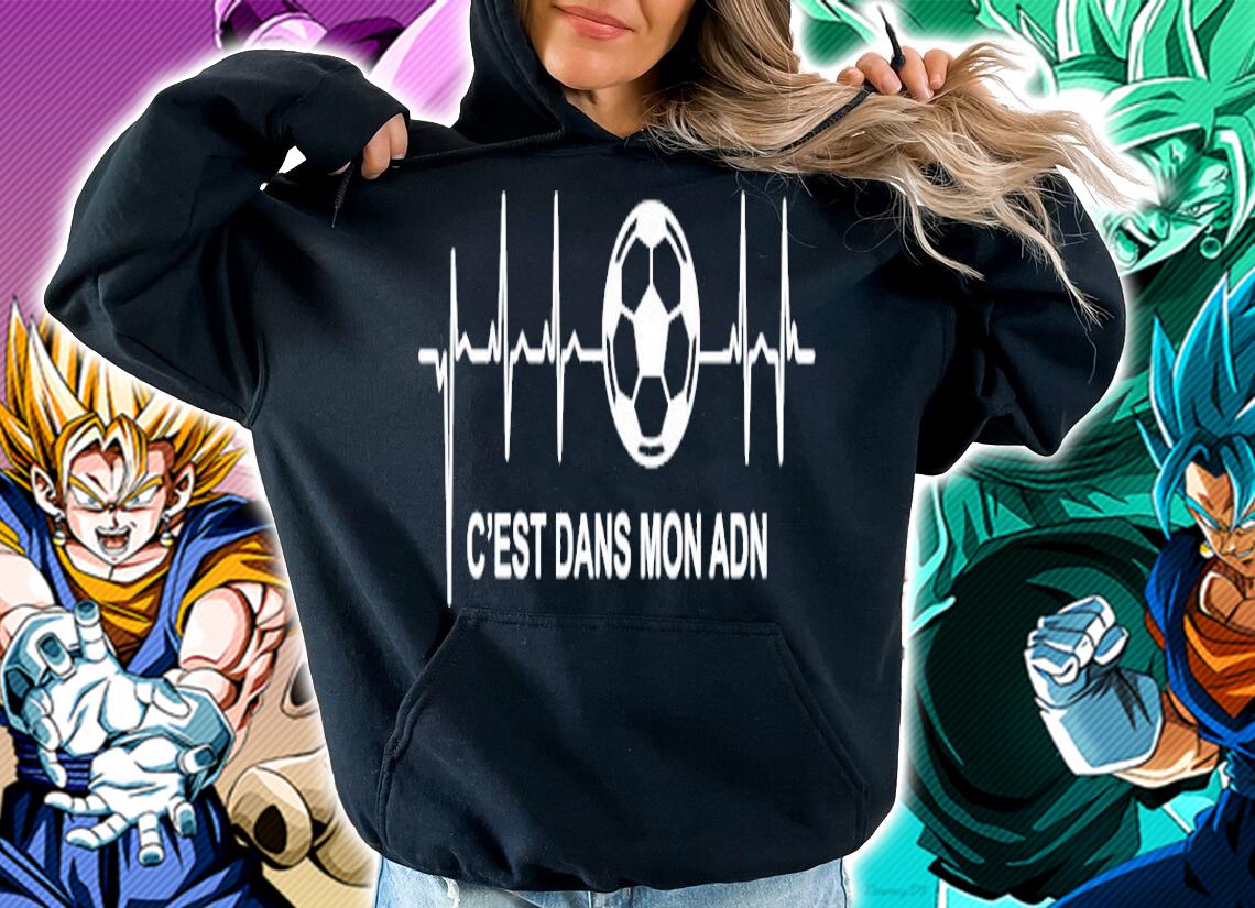 C'est dans mon ADN Soccer ball shirt hoodie