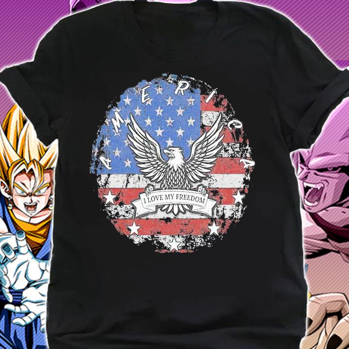 America Eagle Circle I love my freedom shirt shirt