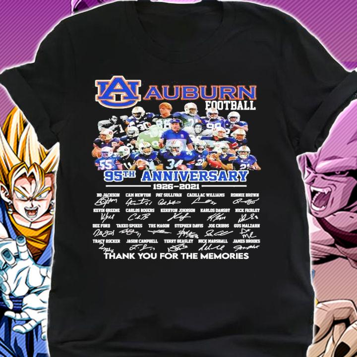 Auburn football 95th anniversary 1926 2021 thank you for the memories shirt shirt