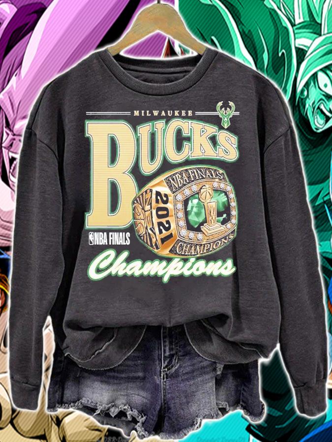 Bling 2021 NBA Champions Milwaukee Bucks shirt sweatshirt