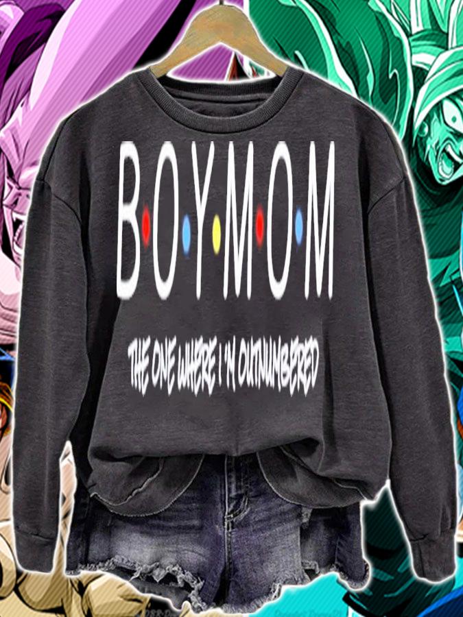 Boy Mom the one where Im outnumbered shirt sweatshirt