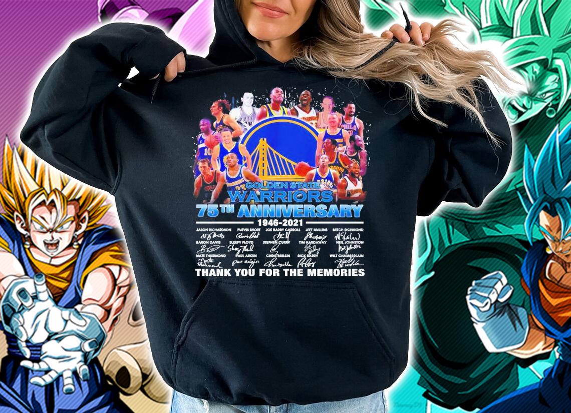 Golden State Warriors 75th anniversary 1946 2021 thank you for the memories shirt hoodie