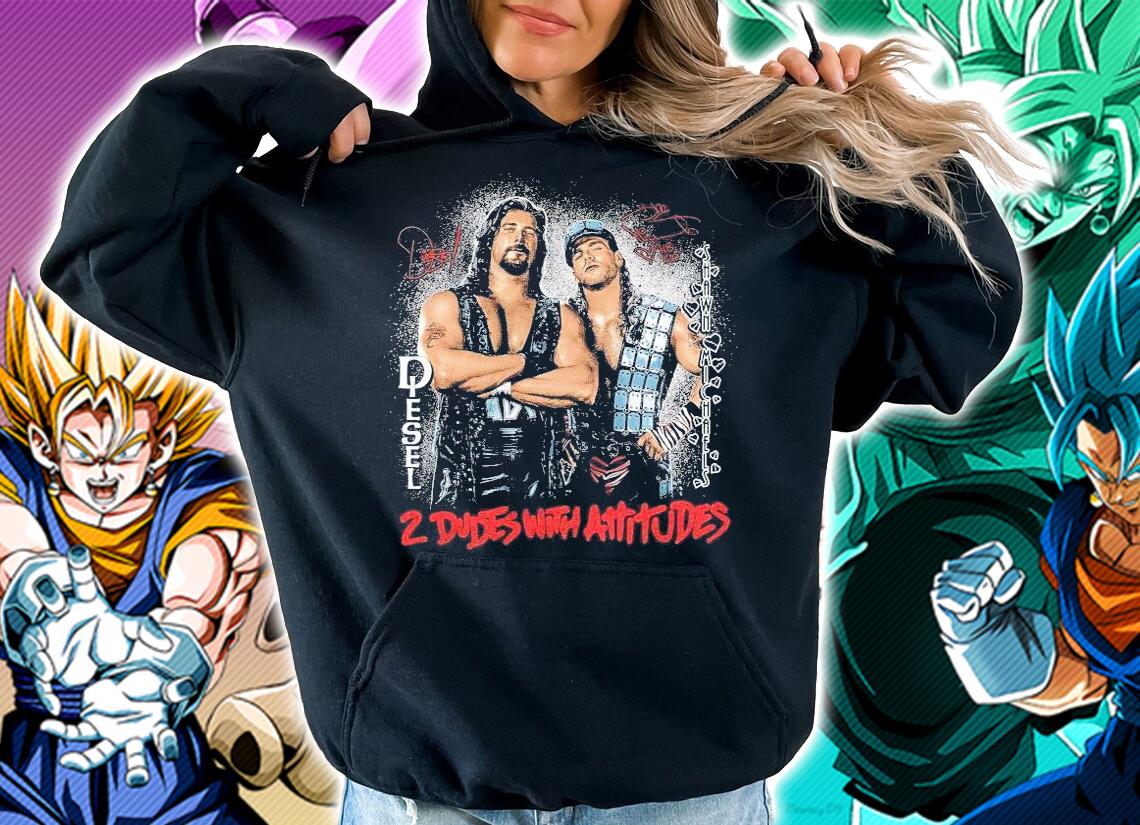 Shawn Michaels and Diesel 2 Dudes With Attitudes shirt hoodie
