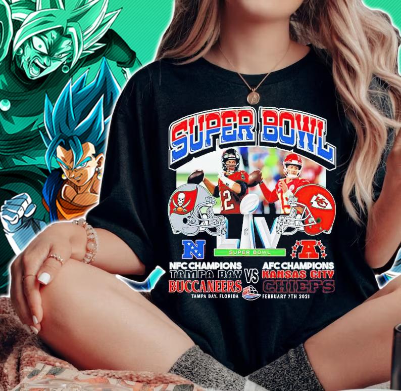 Super Bowl LIV NFC Champions Tampa Bay Buccaneers vs AFC Champions Kansas City Chiefs shirt woman shirt