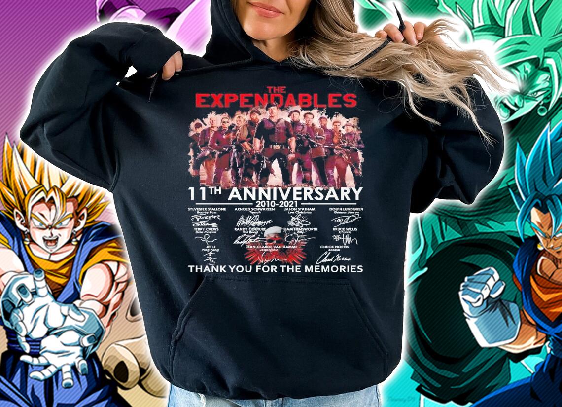 The Expendables 11th anniversary 2010 2021 thank you for the memories shirt hoodie