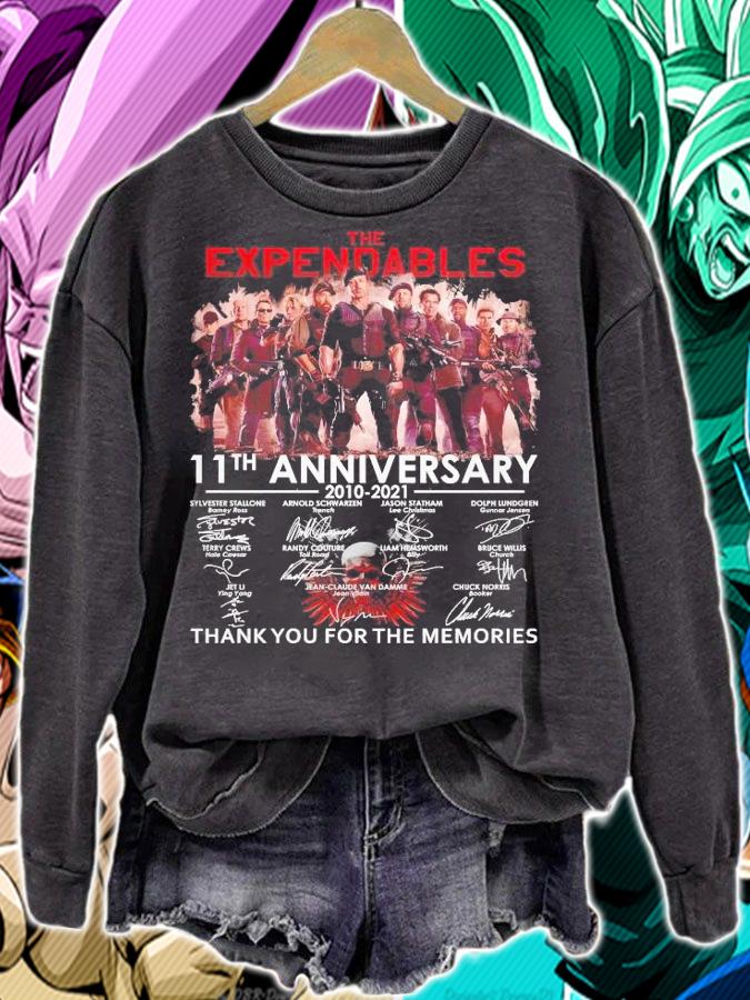 The Expendables 11th anniversary 2010 2021 thank you for the memories shirt sweatshirt