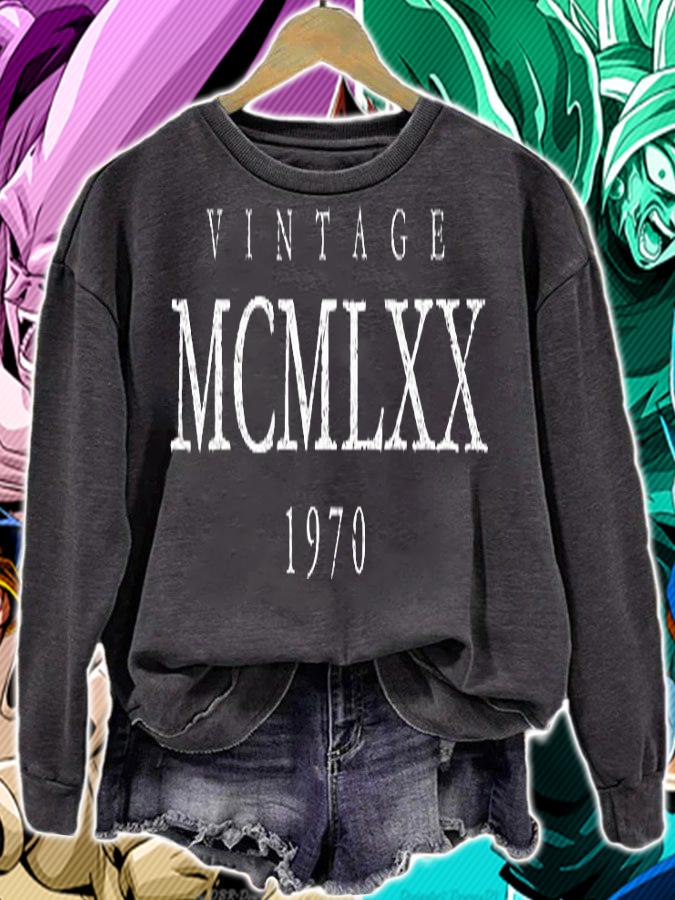 Vintage MCMLXX 1970 White 51St Birthday T-Shirt sweatshirt