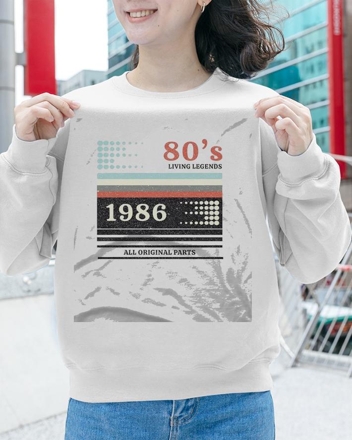 Vhs Cassete Vintage 1986 T-Shirt - 80's Living Legends 1986 All Original Parts T-shirt sweatshirt