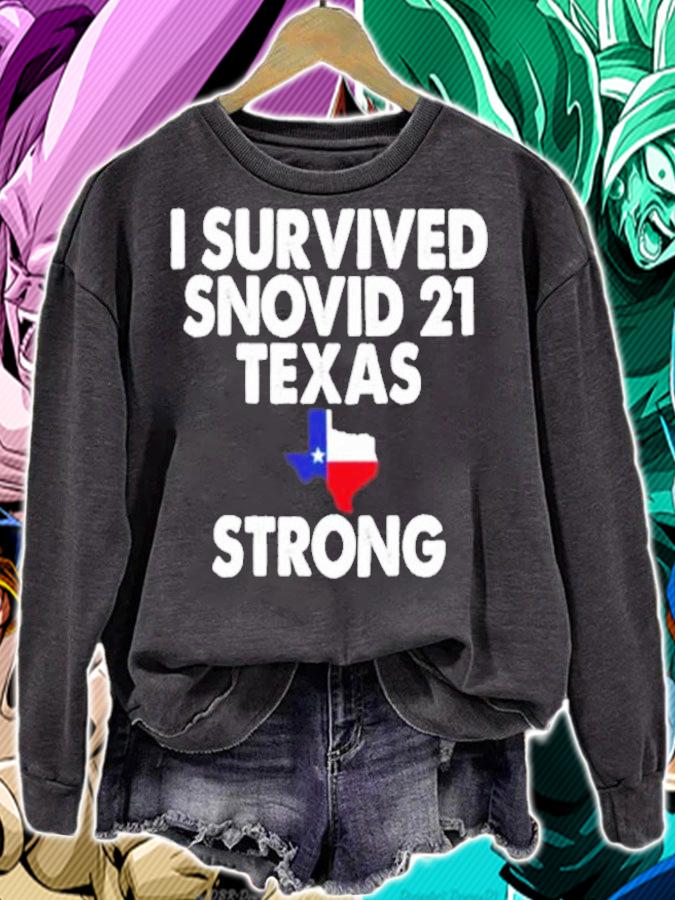 I survived snovid-21 Texas strong Texas flag shirt sweatshirt