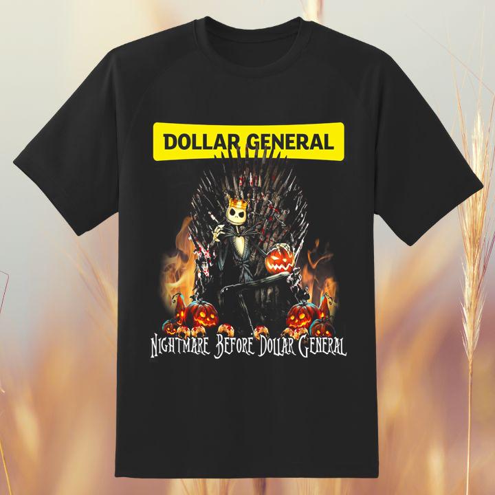 Jack Skellington Sits On Thrones Got Nightmare Before Christmas Dollar General T-Shirt
