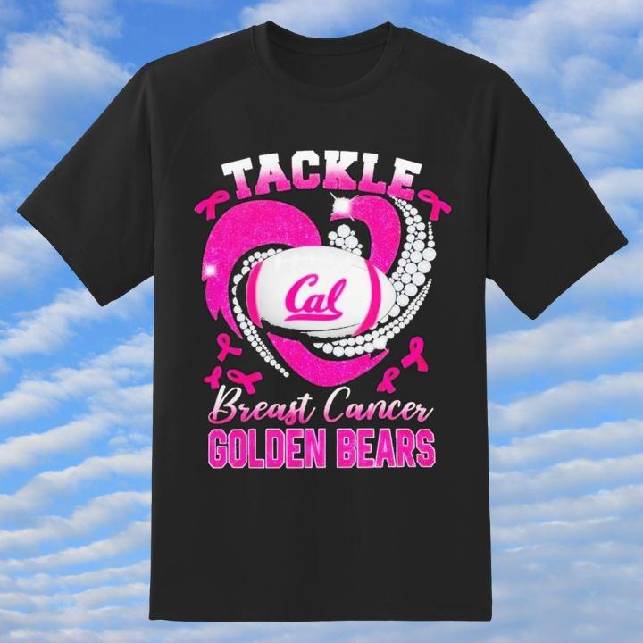 California Golden Bears Tackle Breast Cancer Awareness Diamond Heart Shirt