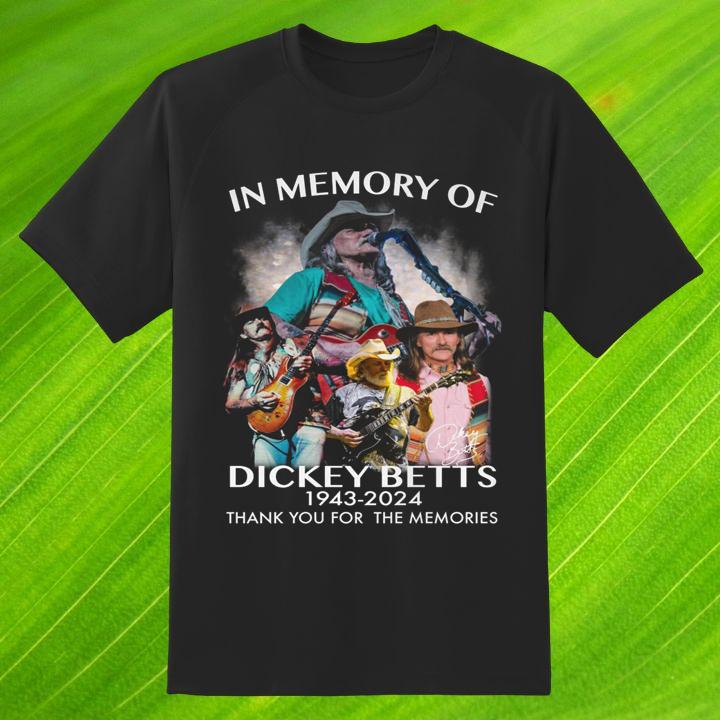 In Memory Of Dickey Betts 1943-2024 The Allman Brothers Band T-Shirt