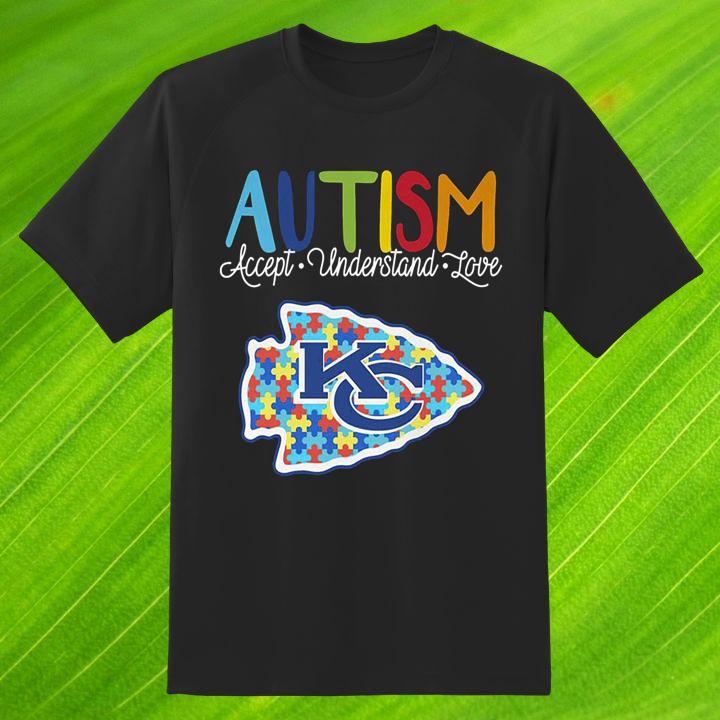 Kansas City Chiefs Autism Awareness Accept Understand Love T-Shirt