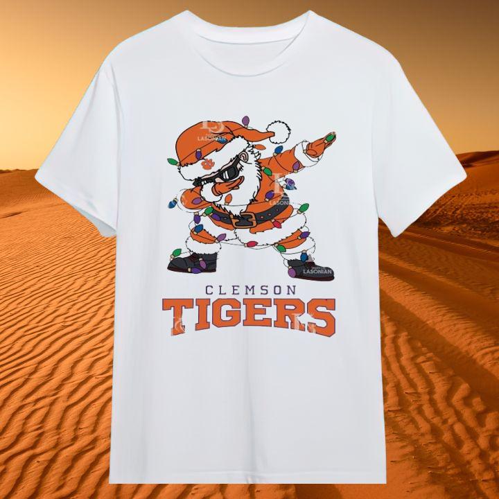 Dabbing Santa Clemson Tigers Shirt – Perfect Christmas Gift for Fans