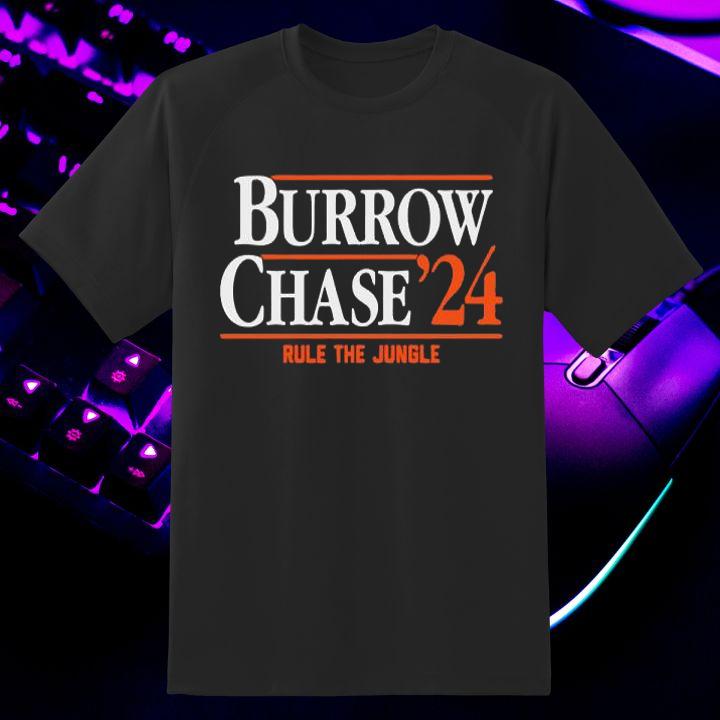 Ja’marr Chase Joe Burrow Bengals 2024 Rule the Jungle T-Shirt – Shop Now!