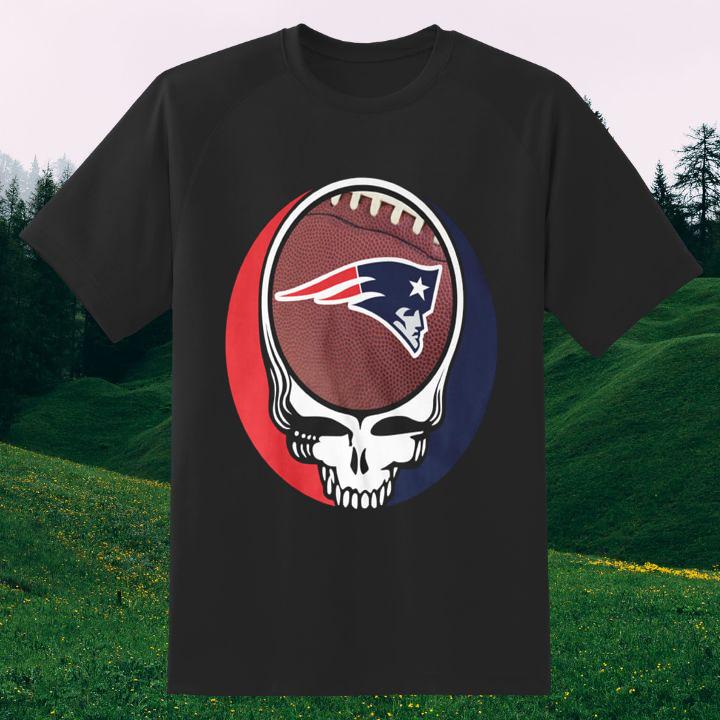 Official New England Patriots Grateful Dead Steal Your Face T-Shirt