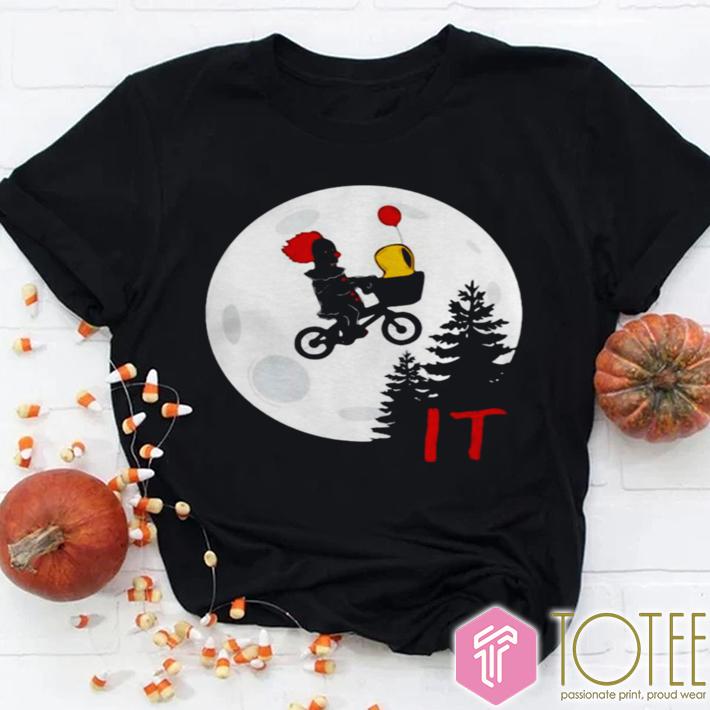 Pennywise Bicycle Fly T-Shirt - Spooky Halloween Moon Tee