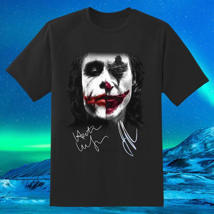 Personalized Joaquin Phoenix Joker Heath Ledger Autograph T-Shirt