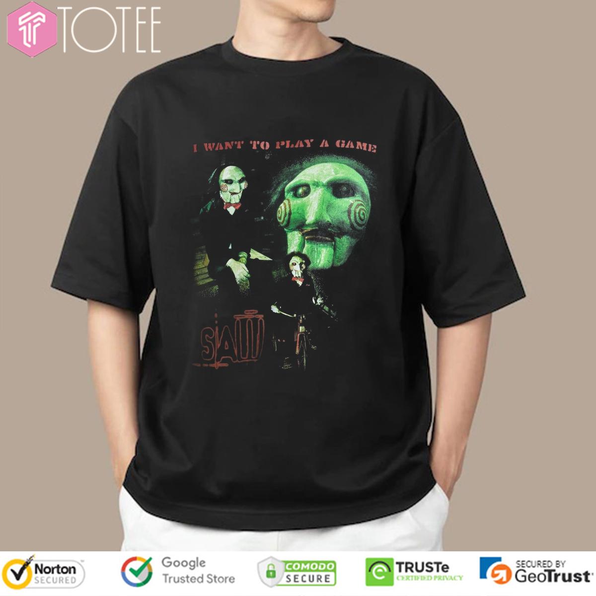 Saw Movie I Want To Play A Game Jigsaw T-Shirt