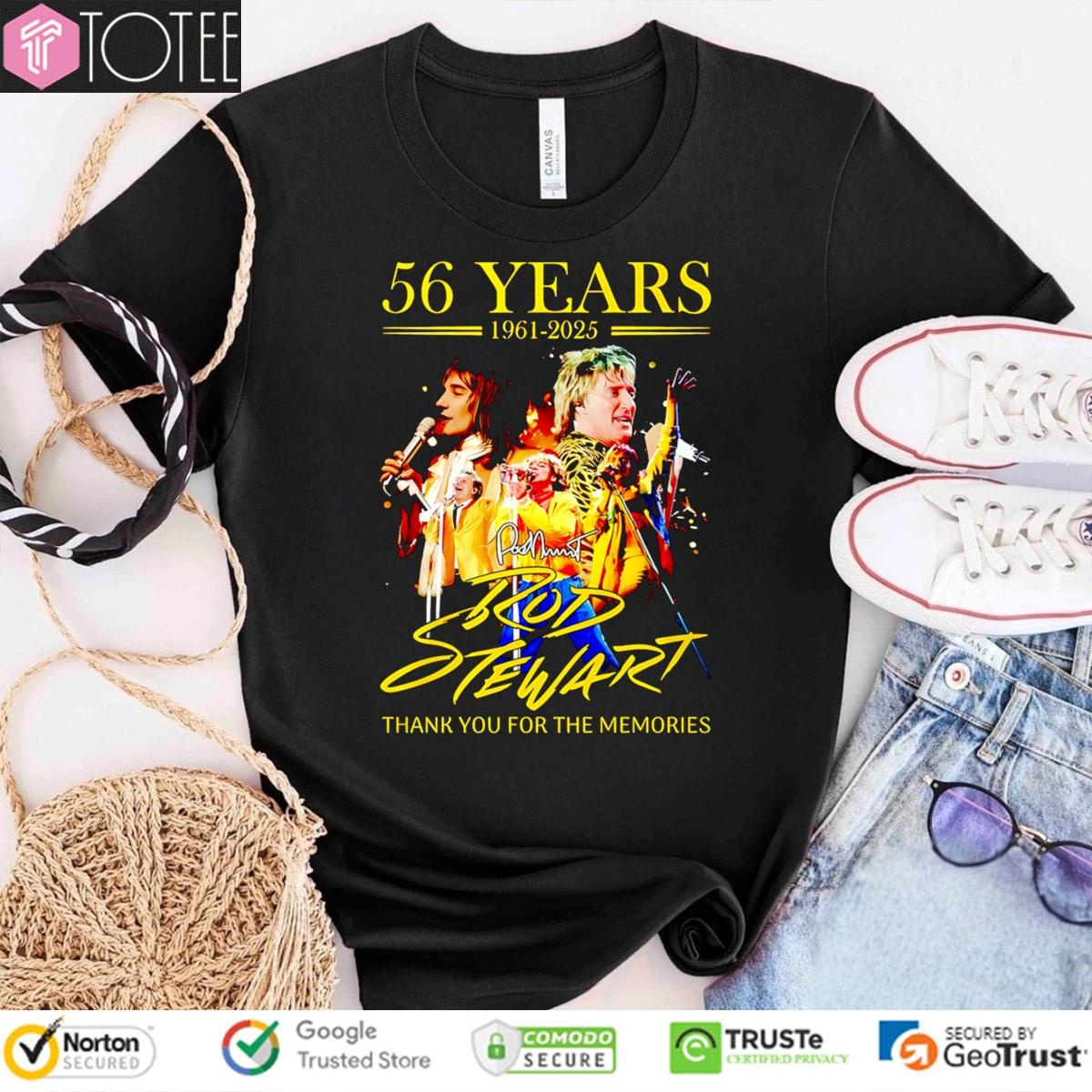 56 Years 1961-2025 Rod Stewart Signature T-shirt