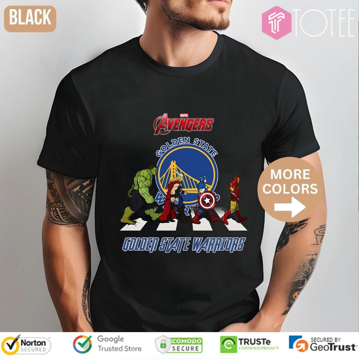 Marvel Avengers Abbey Road Golden State Warriors Nba T-shirt
