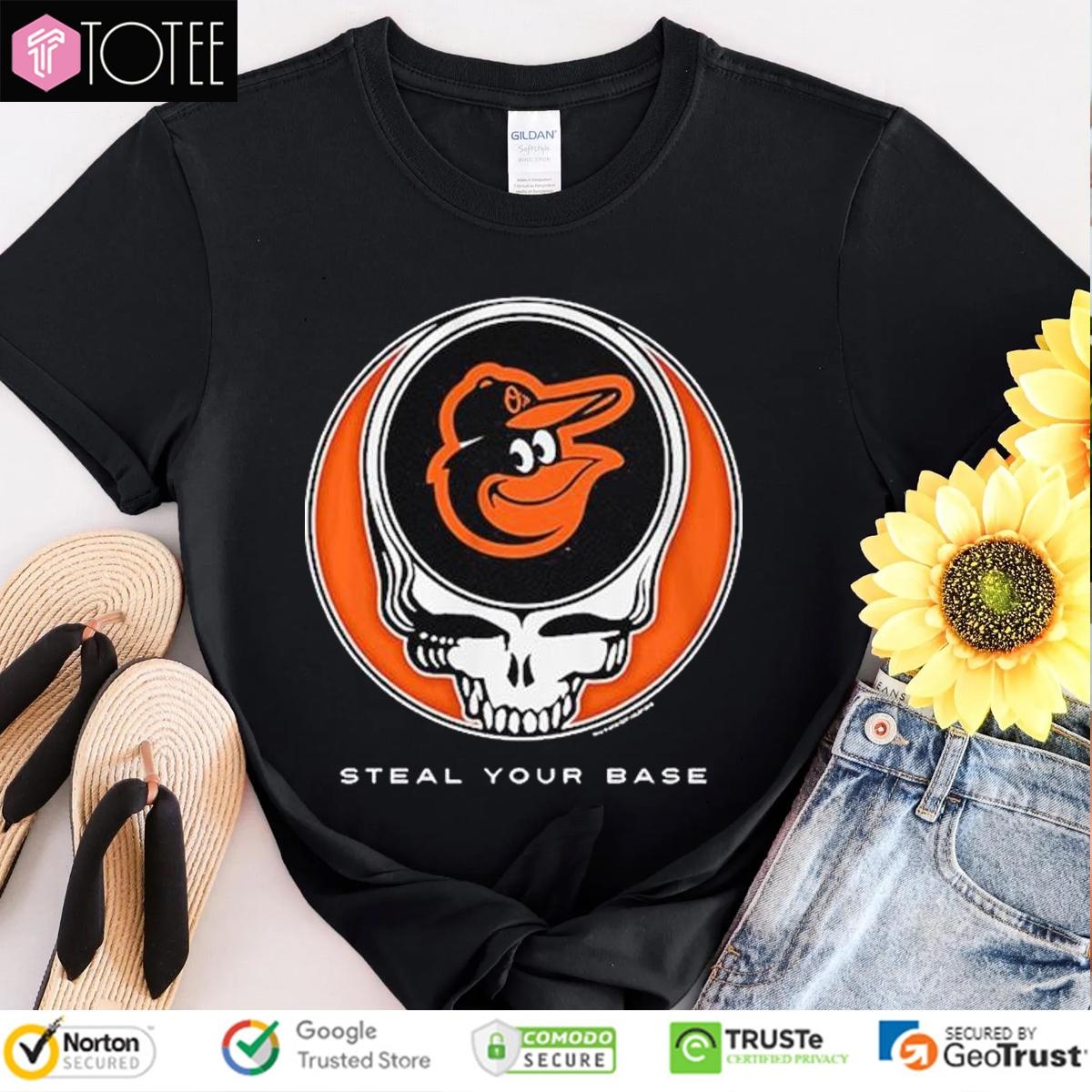 Grateful Dead Baltimore Orioles Baseball T-shirt