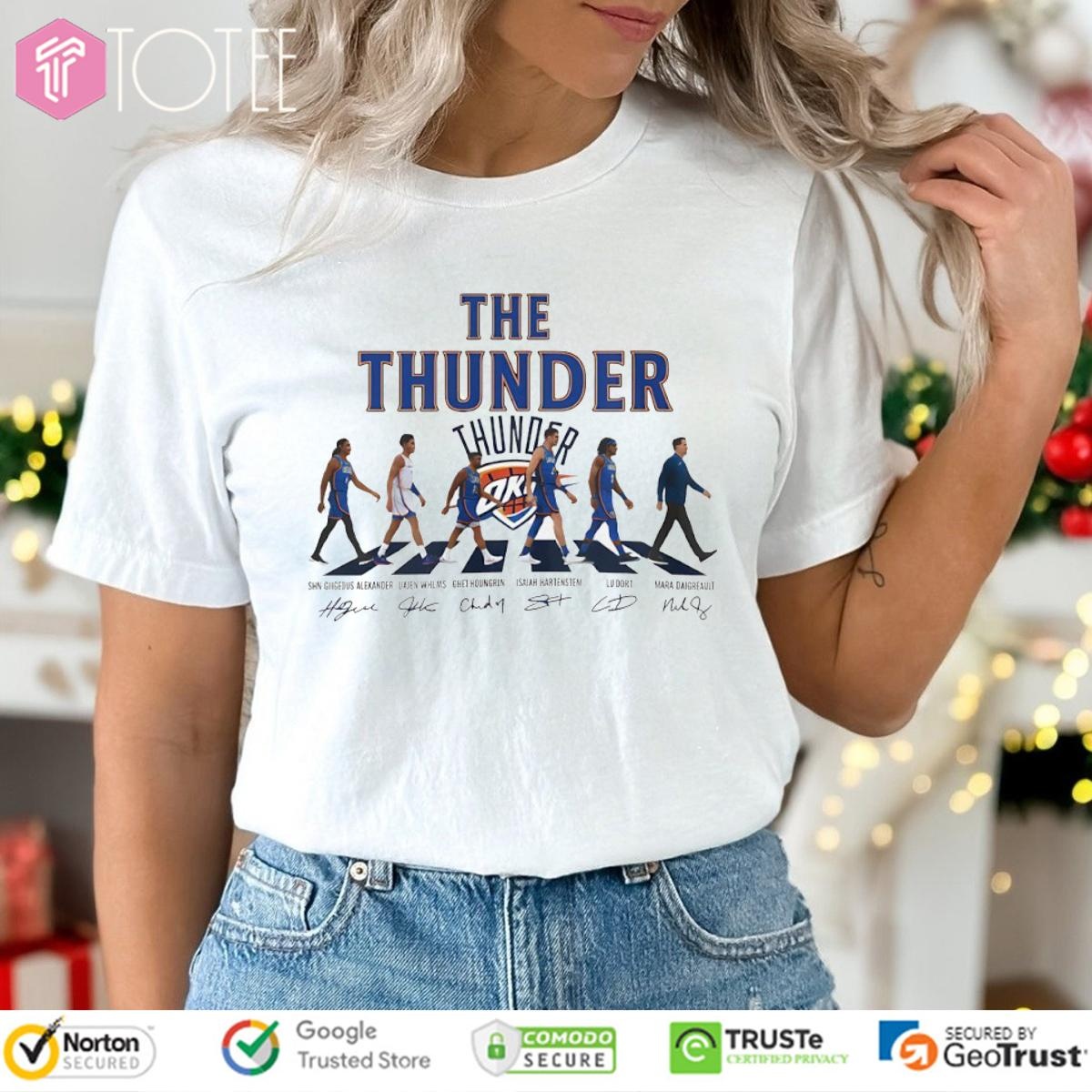 The Thunder Nba Abbey Road Oklahoma City Thunder Signatures T-shirt