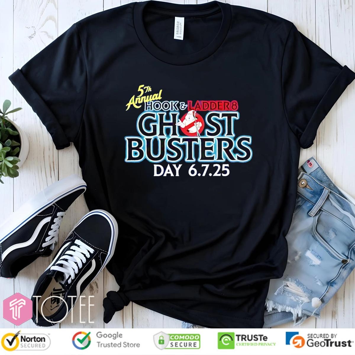 5Th Annual Hook And Ladder 8 Ghostbusters Day 2025 T-shirt