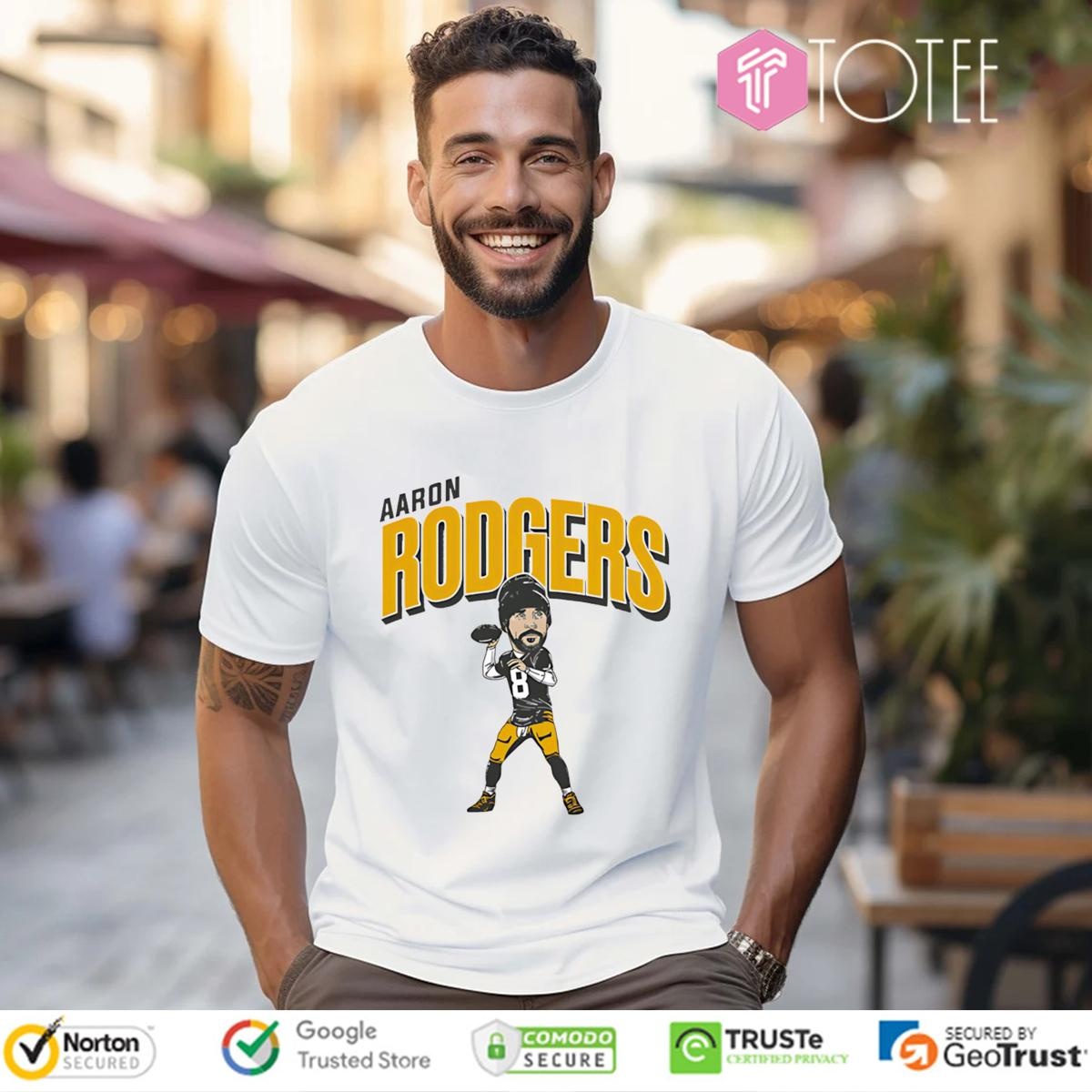 Pittsburgh Steelers Aaron Rodgers Caricature Cartoon T-shirt