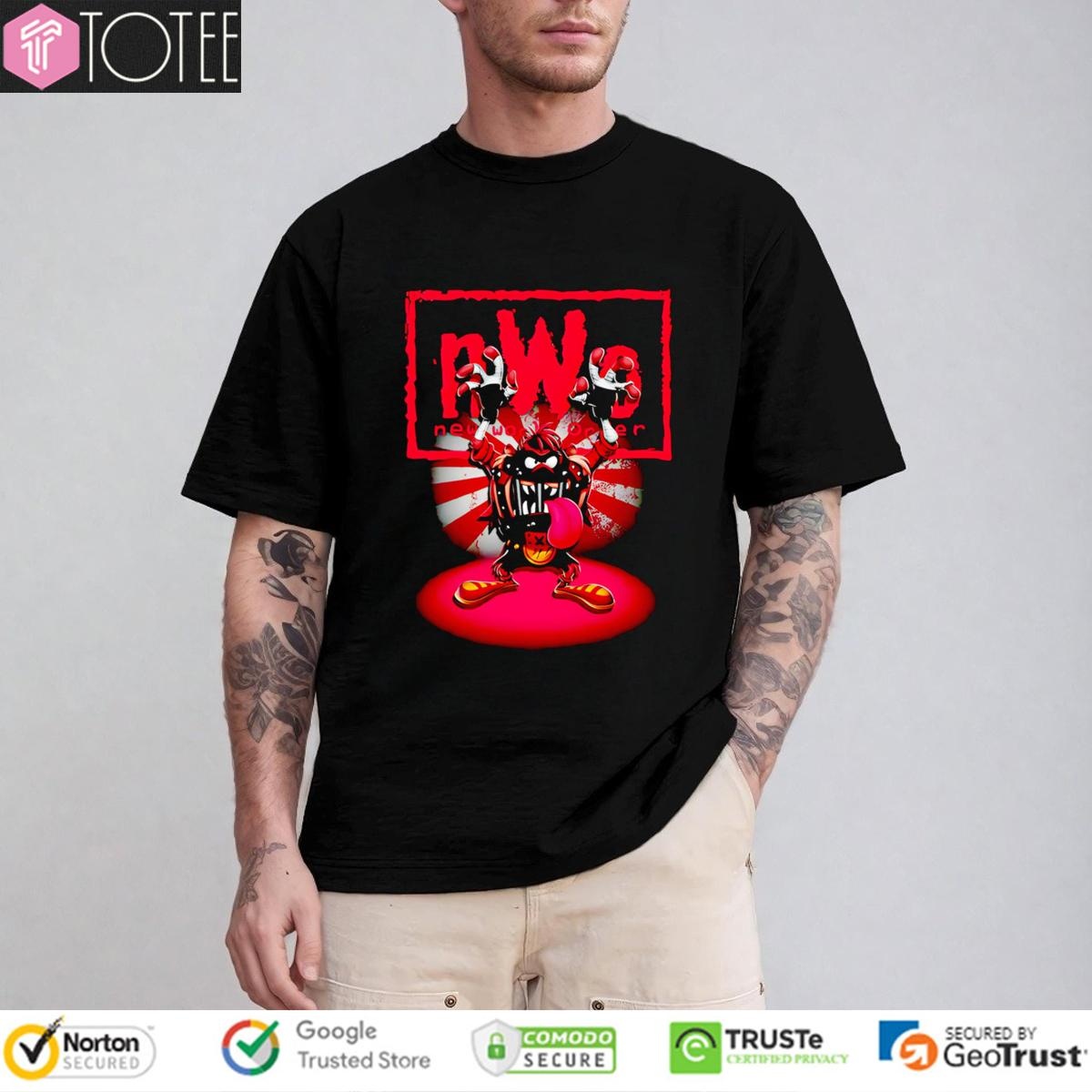 Taz Looney Tunes Tasmanian Devil Parody Nwo New World Order Wwe T-shirt