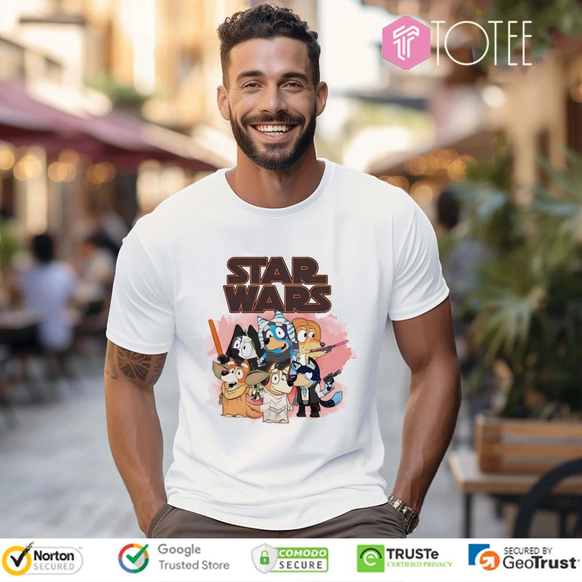 Star Wars Parody Bluey Family T-shirt