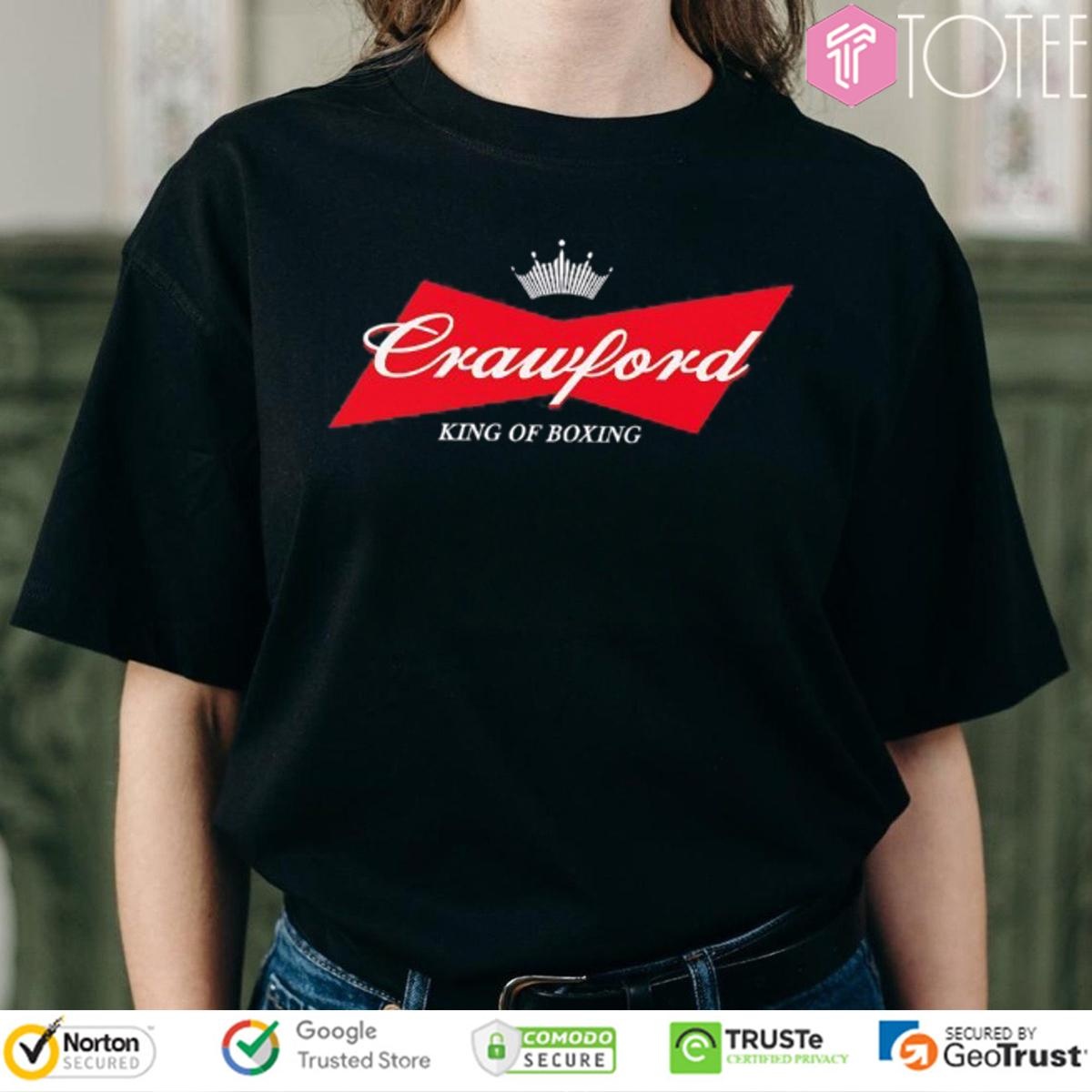 Crawford King Of Boxing Parody Budweiser Logo T-shirt