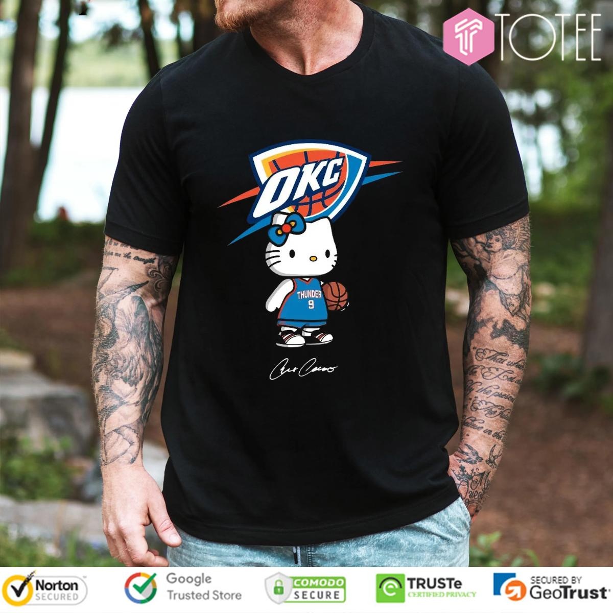 Oklahoma City Thunder Alex Caruso Hello Kitty Signature T-shirt