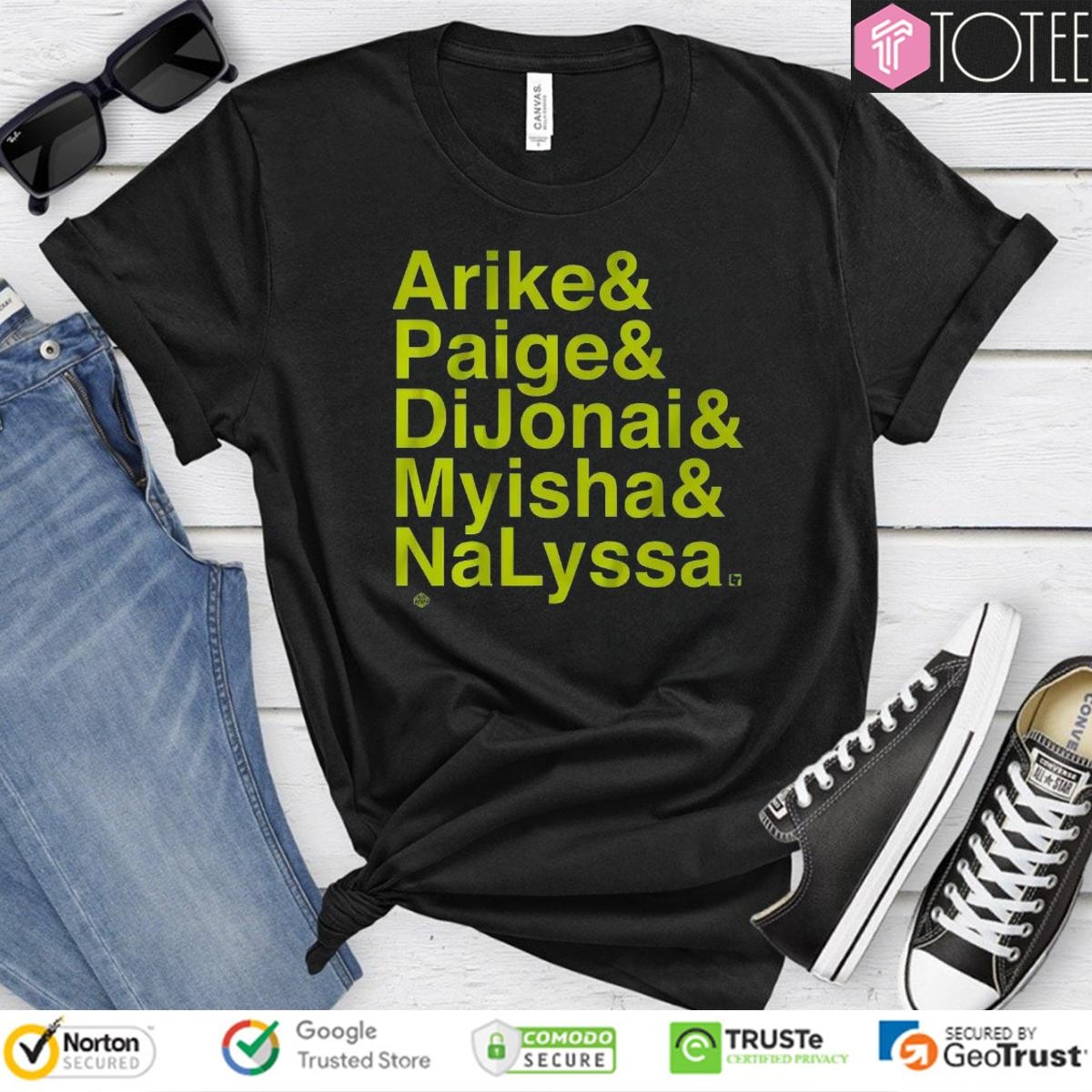 Dallas Wings Arike Paige Dijonai Myisha Nalyssa T-shirt