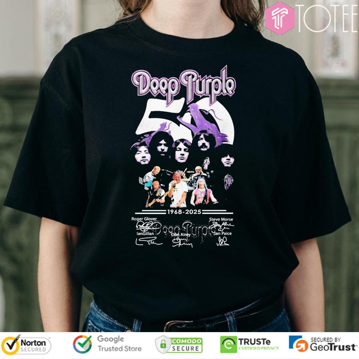 57 Years 1968-2025 Deep Purple Signatures T-shirt